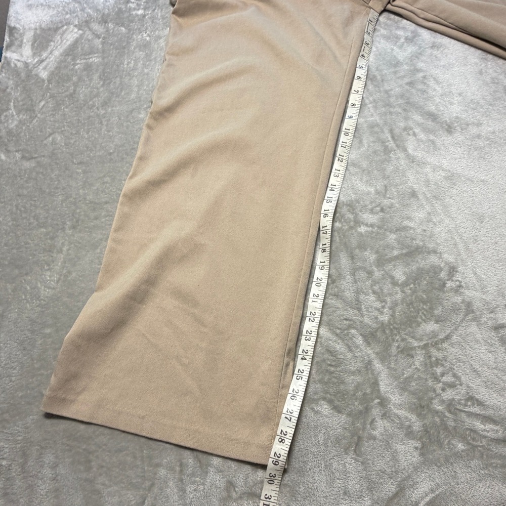 Abercrombie & Fitch Women Beige Wide Leg Pleated Dress Trousers Sz L Casual Chic - Picture 5 of 16